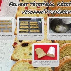 Tésztakészítési eljárások - felvert tésztából készült uzsonnasütemények
